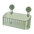 thumbnail image 2 of Cesta de ducha con ventosa, organizador de baño, montaje en pared, estante de almacenamiento moderno, cesta de ducha con succión para apartamento, ino Verde, 2 of 8