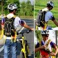 thumbnail image 4 of Graflsoa Sac à Dos de Cyclisme en Nylon Léger et Résistant à l'Eau 18 L pour Hommes et Femmes - Conception Réfléchissante pour la Sécurité Nocturne, Idéal pour la Randonnée et les Aventures en Plein Air - Noir, 4 of 7