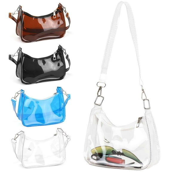 Deago Clear Bag for Stadium Events Women's Purse Handbag Small Purse Shoulder Crossbody Bag (Clear)