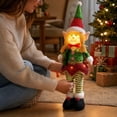 thumbnail image 3 of Kiddiway Retractable Standing Elf Plush with Lights - Stuffed Animal Figurine for Tabletop Centerpiece, Christmas Display and Gift, 3 of 5