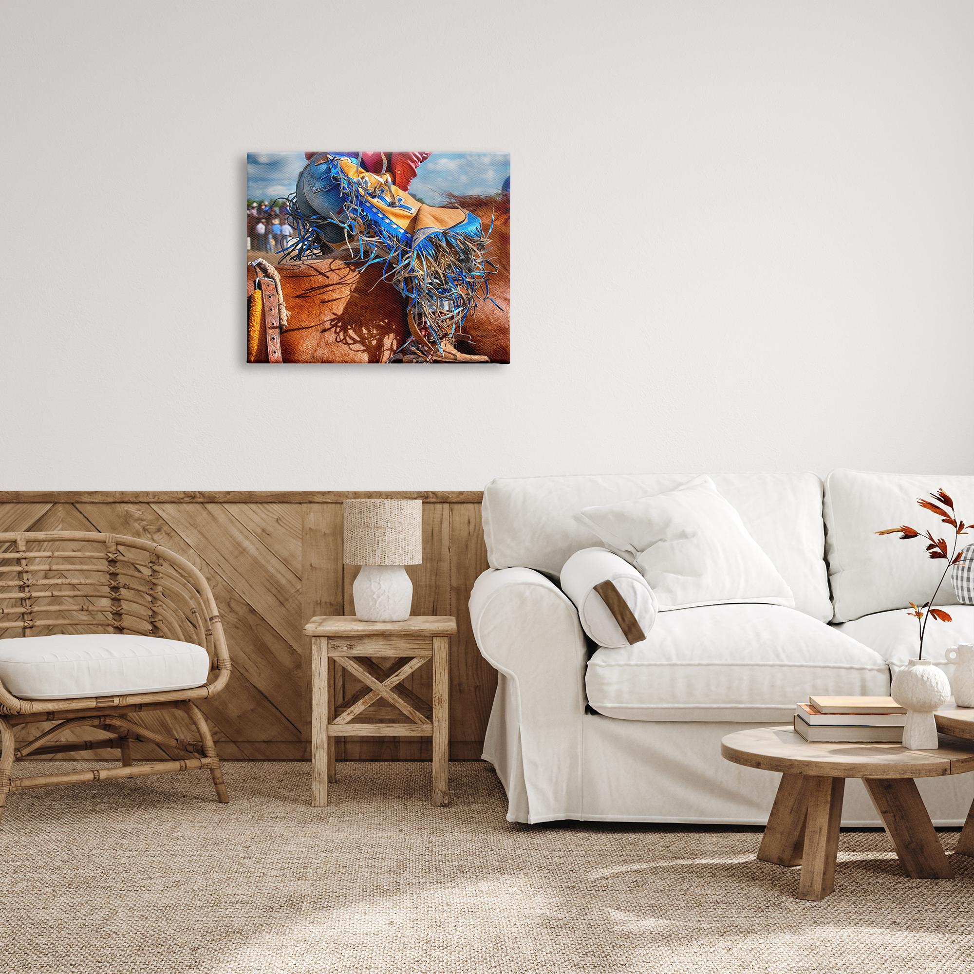 Stupell Industries Cowboy at Rodeo Photography Animals & Insects Photography Gallery Wrapped Canvas Print Wall Art, 30 x 24
