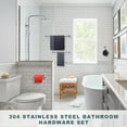 thumbnail image 3 of WOWOW 6-Piece Wall Mounted Bathroom Hardware Set in Brushed Nickel, 3 of 8
