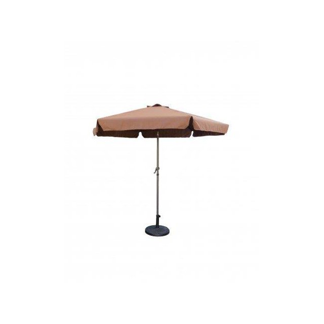 International Caravan YF-1104-3.5M-CH Parasol Extérieur en Aluminium de 12 Pi avec Rabats &44; Chocolat et Café