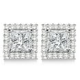 thumbnail image 3 of Square Diamond Earring Jackets Pave-Set 14k White Gold (0.50ct), 3 of 3