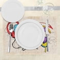 thumbnail image 3 of Ambesonne Retro Place Mats Set of 4, Music Graffiti Hip Hop, Standard Size, Multicolor, 3 of 6