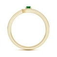 thumbnail image 2 of ANGARA Natural Solitaire Emerald Knot Promise Ring with Diamonds in 14K Yellow Gold for Women (Size-3.2mm) | May Birthstone, Birthday, Anniversary, Jewelry Gift for Women | Natural Emerald Ring, 2 of 7