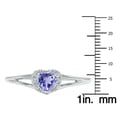 thumbnail image 5 of SZUL Women's Heart Shape Tanzanite and Diamond Ring in 10K White Gold, 5 of 6