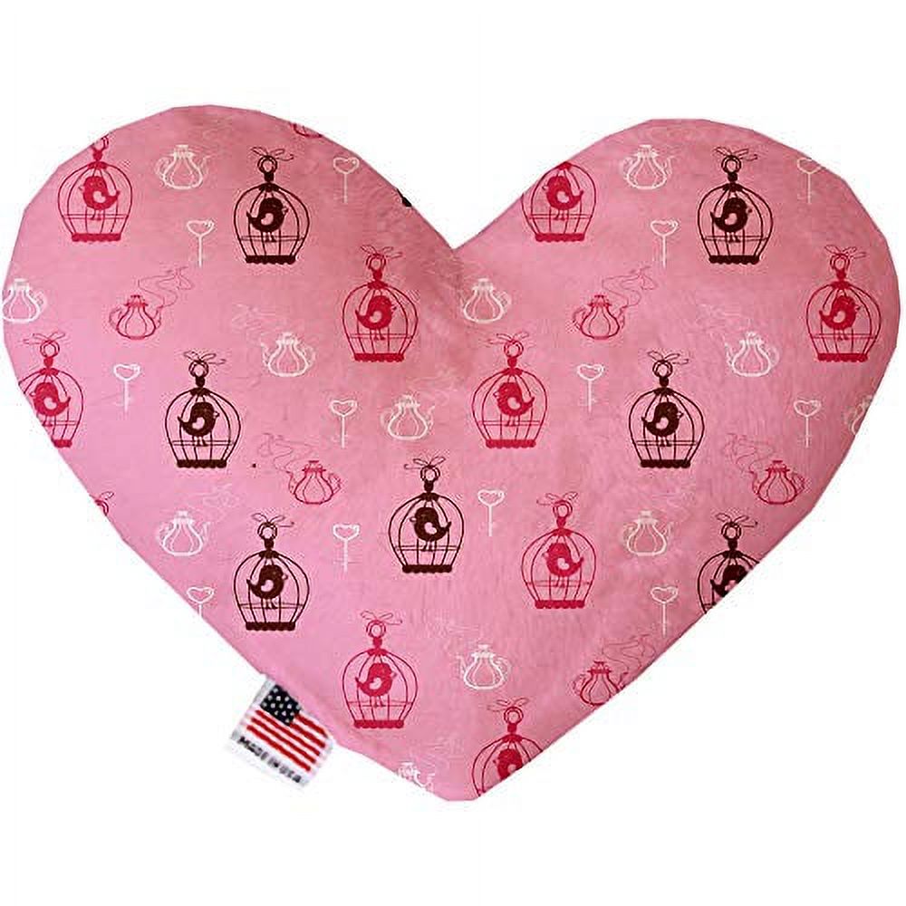Mirage Pet Pink Whimsy Bird Cages 6 inch Canvas Heart Dog Toy - image 2 of 2
