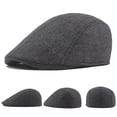 thumbnail image 3 of Newsboy Cotton Hats for Men Flat Cap Mens Irish Cabbie Gatsby Ivy, 3 of 7