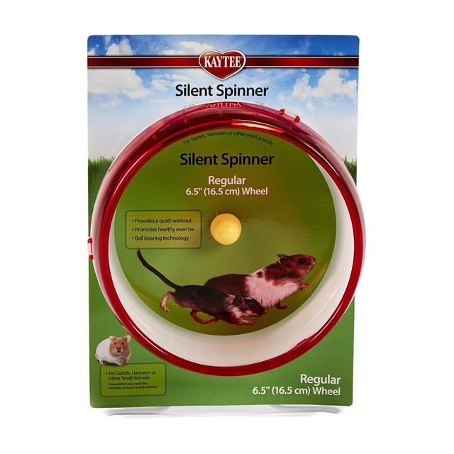 Kaytee Silent Spinner Wheel para hámsteres y jerbos, 6.5 pulgadas