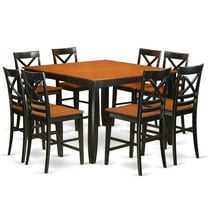East West Furniture 9  Pc  counter  height  Dining  set  -  Kitchen  Table  and  8  bar  stools.