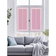 thumbnail image 4 of Non-Adhesive Static Cling Window Tint, Pink Geometric Window Privacy Film Frosted, White Greek Key Design Abstract Modern Art Insulated Windows Frosted Films for Living room, 35.4 x 78.7 Inches, 4 of 9