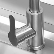 Miumaeov Silver Stainless Steel 47.24 Inch Rectangular Single Bowl Commercial Sink