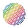 thumbnail image 1 of Polka Dots Mouse Pad for Computers, Polka Dots in Soft Rainbow Colors Big Points Eternal Shapes Retro Pattern, Round Non-Slip Thick Rubber Modern Gaming Mousepad, 8" Round, Multicolor, by Ambesonne, 1 of 2