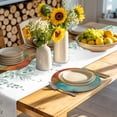 thumbnail image 4 of Abstract Round 13 Inch Placemats Set of 2, Orange Teal Green Gradient Fluid Modern Oil Painting HeatResistant Non Slip Place Mats for Dining Table, Wipeable Kitchen Table Mats for Housewarming, 4 of 9