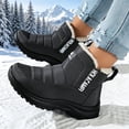 thumbnail image 4 of C-079 Gray Ladies Round Toe Soft Sole Snow Boots Warm Fleece Lined Thickened Winter Womens Casual High Top, 4 of 5