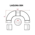 thumbnail image 4 of TK Classics Laguna 8 Piece Curved Wicker Patio Conversation Set with Charleston Firepit Table, 4 of 5