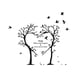 thumbnail image 1 of Etiqueta engomada de la pared de los pájaros del árbol del corazón del amor negro patrón de las palabras de la familia etiqueta de la pared tallada autoadhesiva impermeable Speravity JJ16600-00, 1 of 6