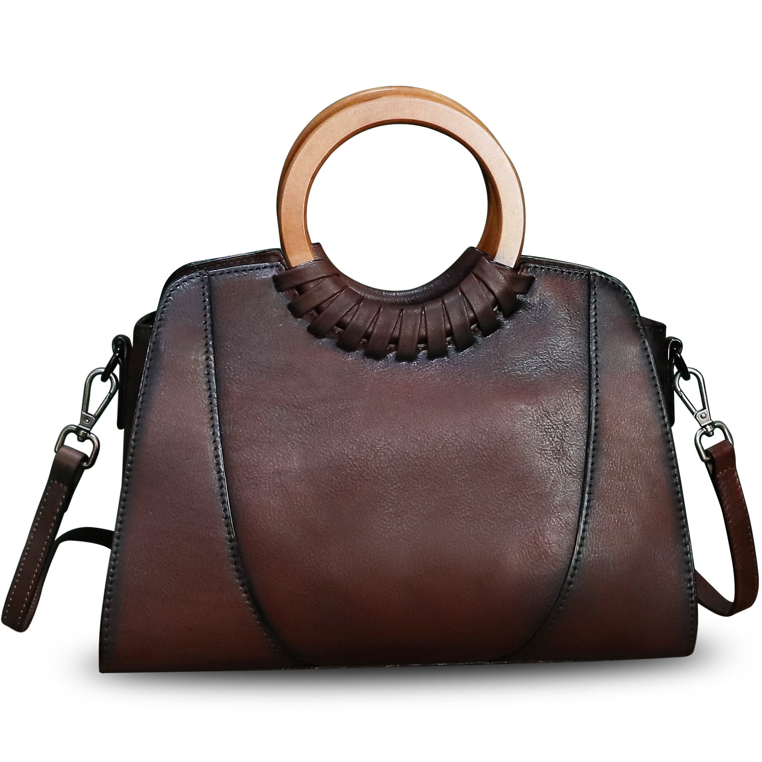 Genuine Leather Women Purses and Handbags Handmade Shoulder Bag Crossbody Bag