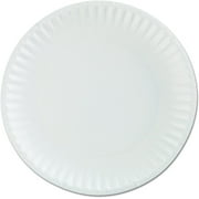 AJM Packaging CP9GOEWH Gold Label Coated Paper Plates, 9-Inch dia, White, 100/Pack, 10 Packs/Carton