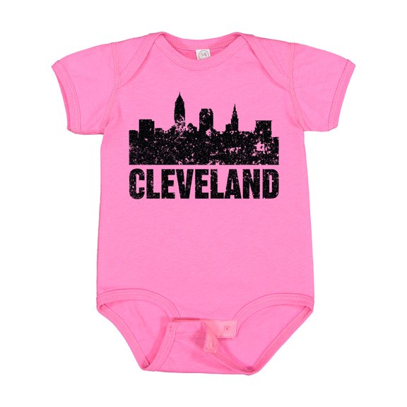Inktastic Cleveland Skyline Grunge Boys or Girls Baby Bodysuit