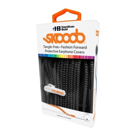 Skooob SKB-BLK Tangle Free Earbud Covers Solid Color Black