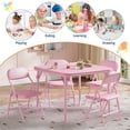 thumbnail image 3 of ✨ Set de 5 Piezas - Mesa + 4 Sillas Plegables para Niños | Perfecto para Comer, Pintar, Jugar y Aprender en Casa, Guardería o Escuela, rosa, 3 of 8