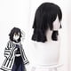 thumbnail image 3 of Anime Demon Slayer: Kimetsu No Yaiba Iguro Obanai Cosplay Wigs Black Heat Resistant Synthetic Hair Wig Cosplay Accessories, 3 of 5