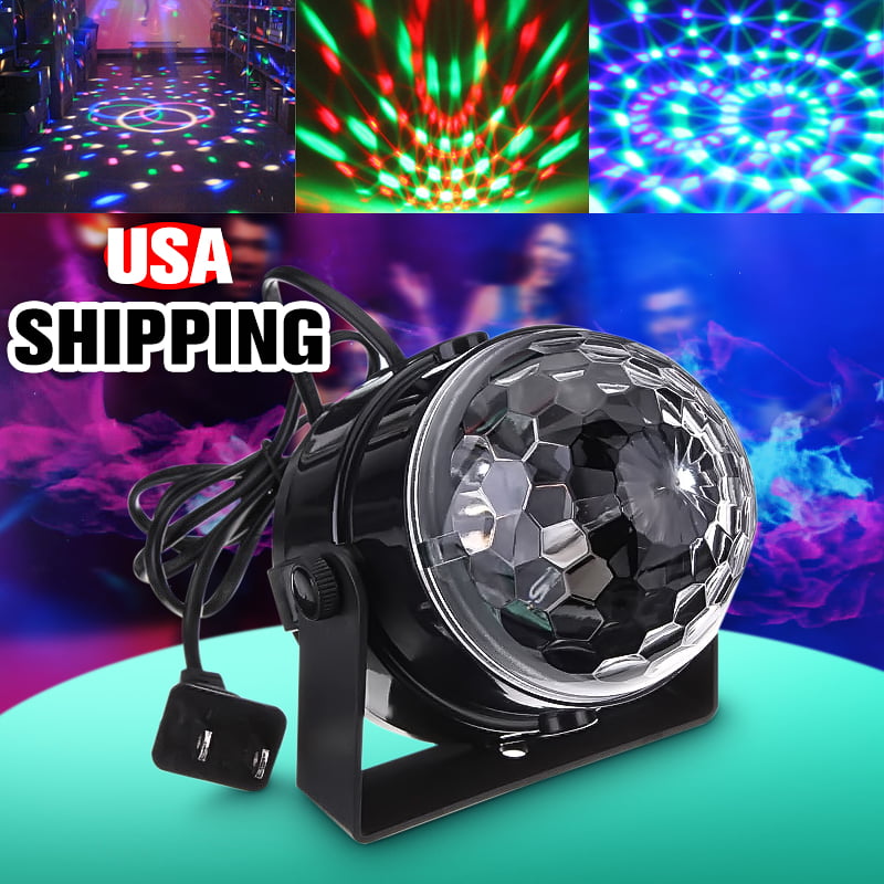 8W Rotating LED Club Disco Party Crystal Magic Ball Stage Effect Light Xmas Gift 