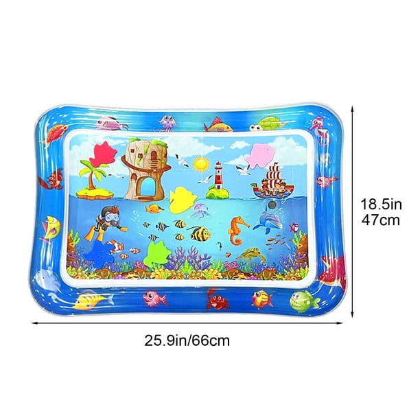 HWRETIE - Alfombra de juego con sensor de agua,inflable de verano para mascotas con peces,gruesa para juegos de gatos y actividades sensoriales infantiles