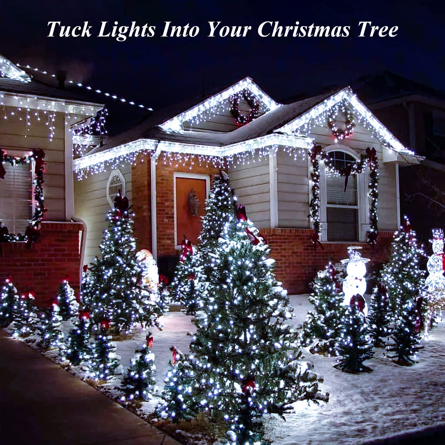 Rirool 2-Pack Solar String Lights 100LED, Cool White photo 4