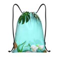 thumbnail image 1 of Xecao Tropical Pineapple Pattern Sports Drawstring Backpack - String Swim Gym Bag with Wet Proof Pocket for Women&Men-Small, 1 of 6