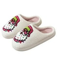 thumbnail image 3 of Christmas Slippers House Shoes for Women Fluffy Soft Cozy Bedroom Cartoon Plush Cute Slippers for Indoor Outdoor Use, 3 of 9