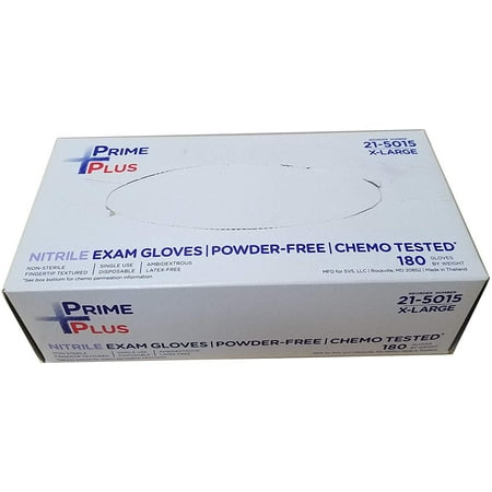 PrimePlus stretch Vinyl Exam Gloves, Powder Free, Beige, 1000/Cs Large
