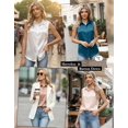 thumbnail image 6 of Zeagoo Satin Blouses for Women Silk Button Down Shirts Sleeveless Office Casual Tank Tops, 6 of 6