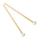 thumbnail image 4 of 1 par de mazos para timbales con cabeza de fieltro y mango de madera (blancos), 4 of 7