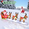thumbnail image 4 of Colgador inflable navideño de Papá Noel de 12 pies con renos, 4 of 6