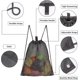 thumbnail image 4 of 2 packs of knitting drawing bags, gym laundry laundry and knitting rope bag for sea shell and beach findings, mushroom hunting bag, 4 of 5