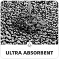 thumbnail image 4 of BR Alfombra de baño de microfibra negra antideslizante, suave y duradera, 40 x 60 cm, 4 of 5