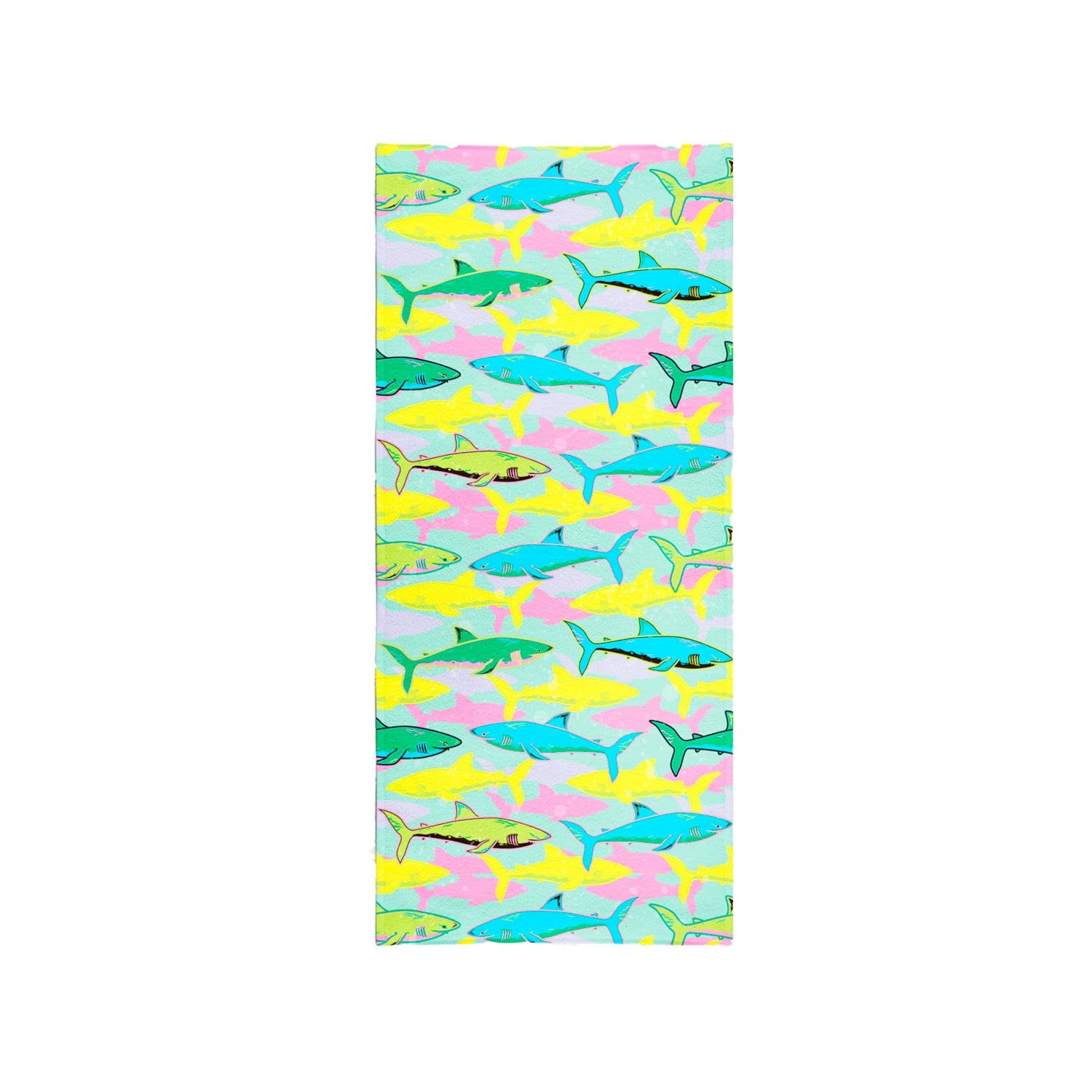 Arkwright Velour Beach Towel (30x60), Shark Design, 100% Cotton