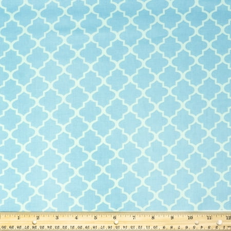 Waverly Inspirations 21" x 1 yd 100% Cotton Printed Precut Sewing & Craft Fabric, Blue and Green