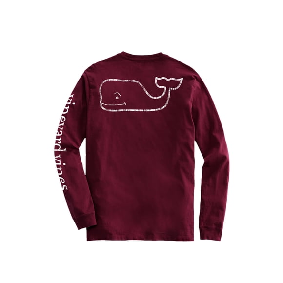 Remera Vintage Whale de Manga Larga Vineyard Vines, Carmesí, Talle XS