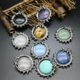 thumbnail image 2 of 1PC Natural Crystal Stone Dragon Viking Runic Round Rune Amulet Pendant Healing, 2 of 6