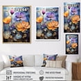 thumbnail image 4 of Designart "Galaxy Of Vibrant Florals" Violets Floater Framed Canvas Art Print, 4 of 5