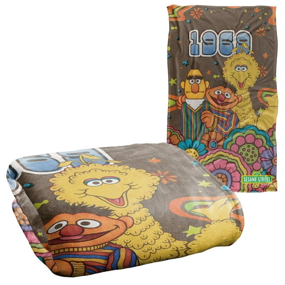 Sesame Street Psychedelic 69 Officially Licensed Silky Touch Super Soft Throw Blanket 36" x 58"
