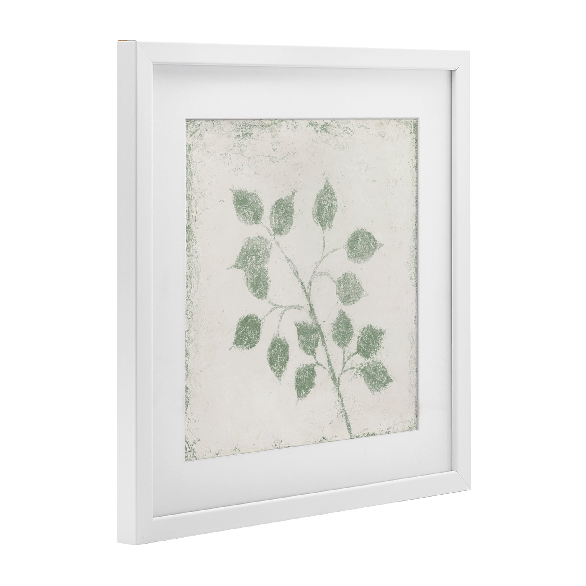 Stupell Industries November Leaves Plant Sprig White Framed Print Under Glass, design by Michael Marcon