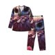 thumbnail image 1 of Balery Cute Flower Owl Pijama para Hombre de Dos Piezas con Manga Larga, Conjunto de Dormir y Descanso Suave con Bolsillos-Small, 1 of 7