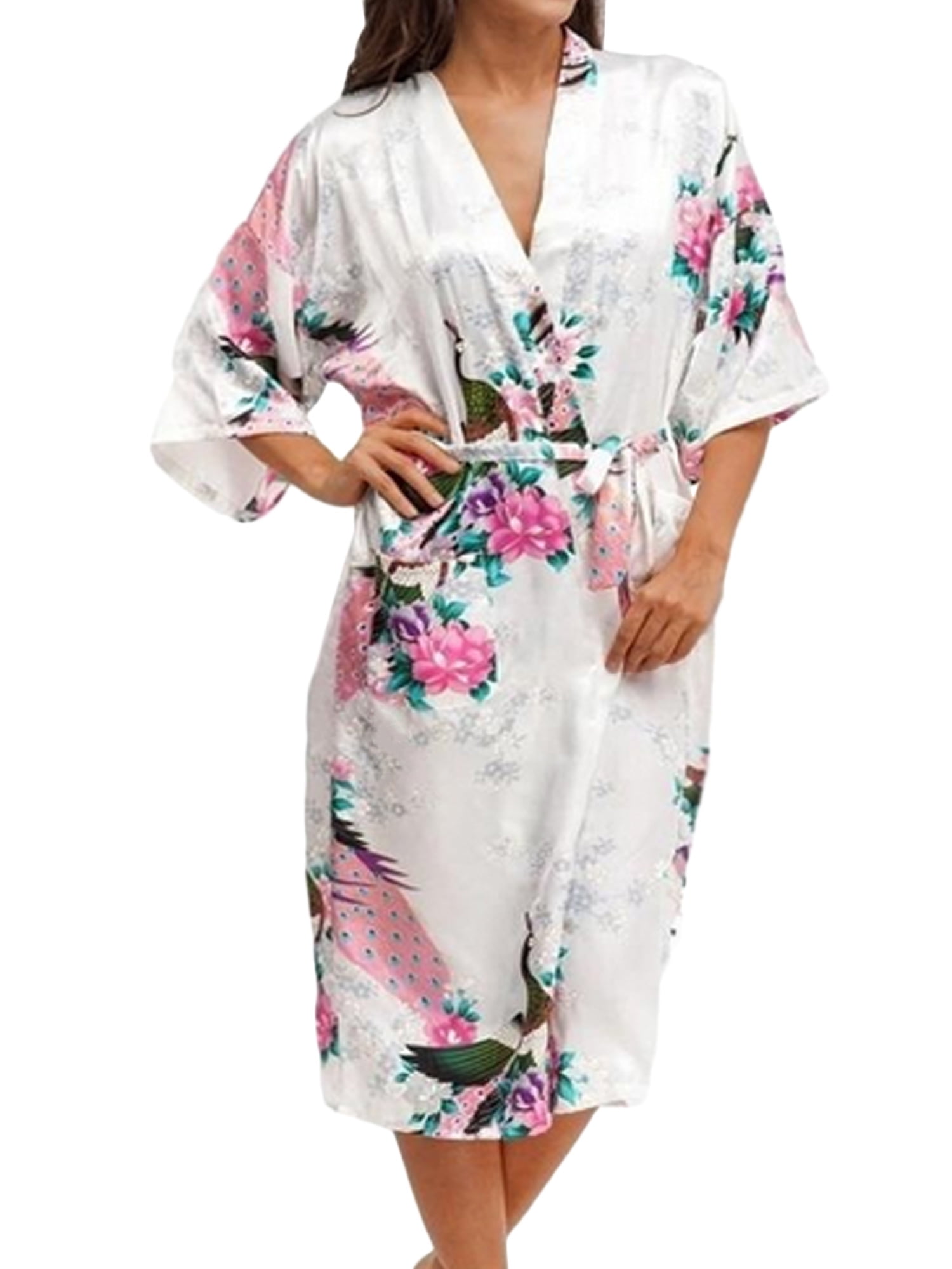 2019 Hot Kids Robe Flower Girl Robe Floral Silk Satin Robe Gift Baby Shower Gift