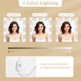 thumbnail image 3 of Makeup Vanity with 3 Color Lighted Mirror & Charging Station, Modern Vanity Desk with 4 Large Drawers & 2 Storage Shelves for Femal Gift, White, 3 of 7