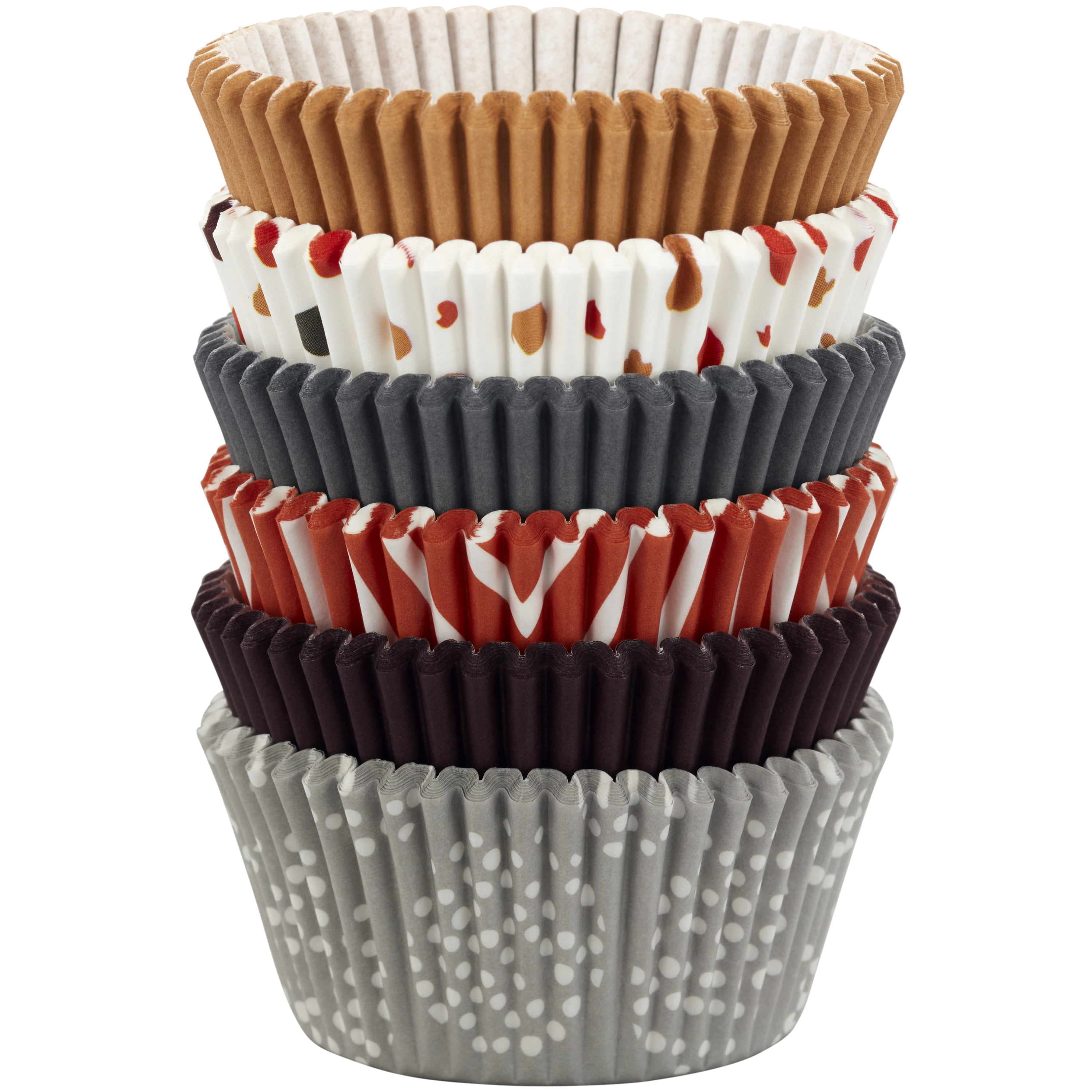 1496 2 Packs of 100 Mini Wilton Baking Cups Green and Red with White Dots 
